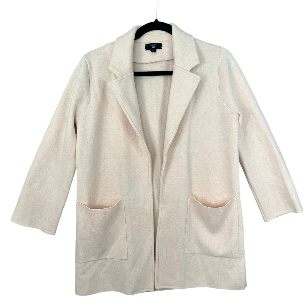 J.CREW 365 Sophie Open Front Knit Sweater Blazer Blush Pink Size Extra Small - Picture 2 of 13